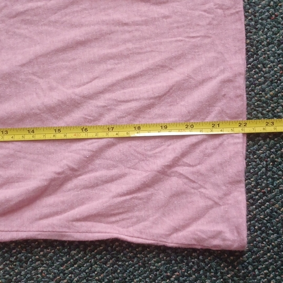 Heathered pink long sleeve shirt crew neck size small *flawed* - Picture 14 of 15